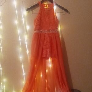 Elegant Orange Kids Dress